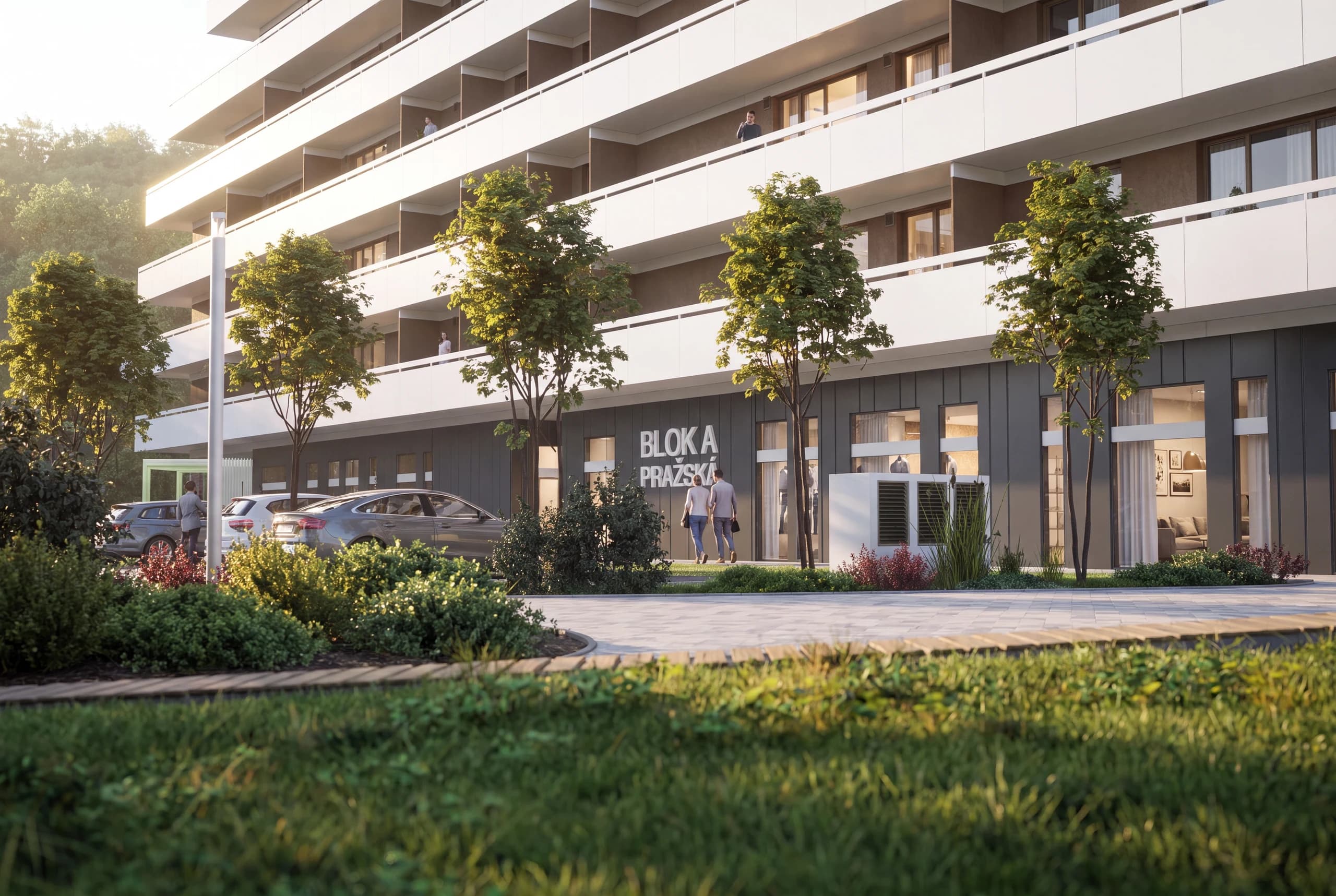Exteriér projektu Pražská — pohľad 2